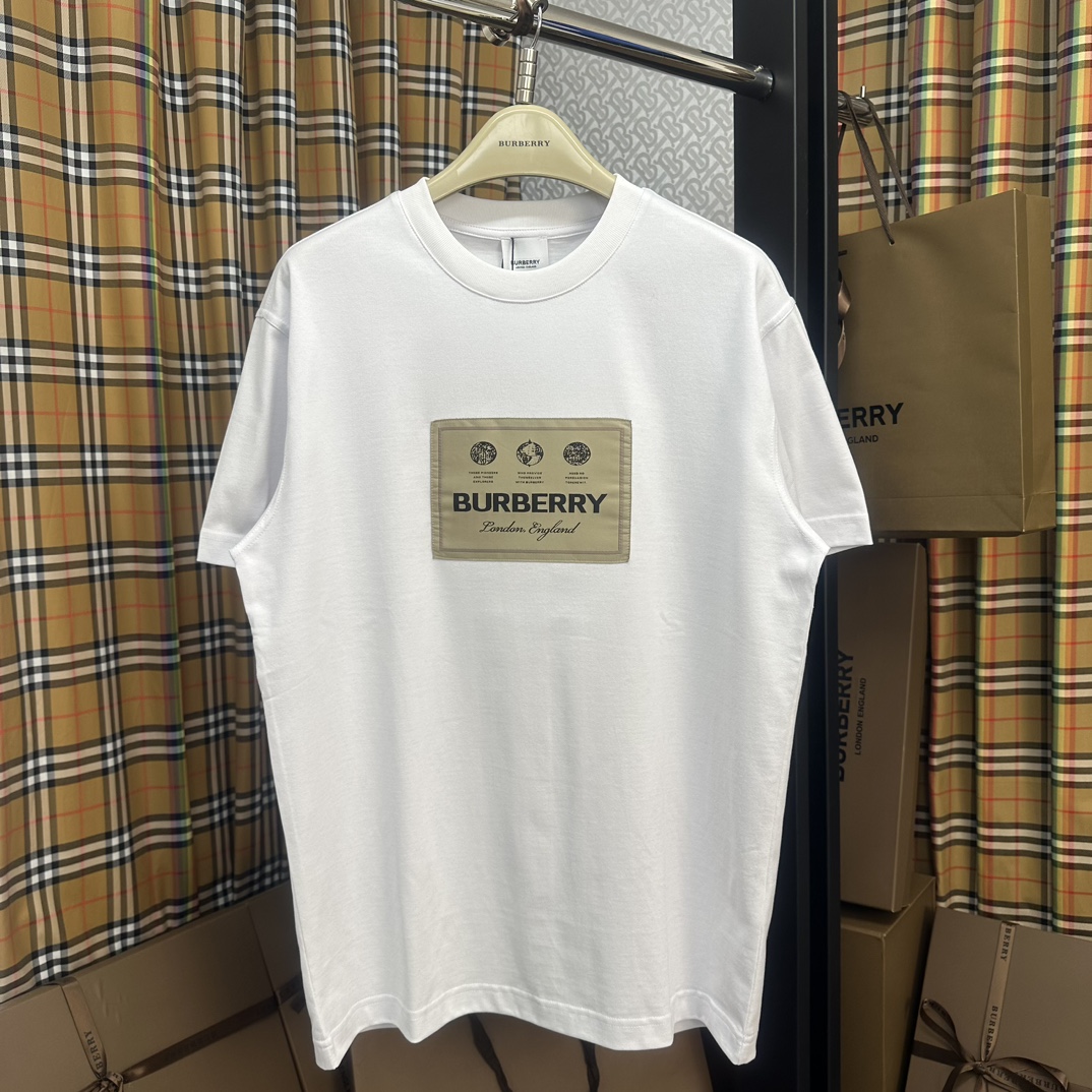 Buy Best High-Quality
 Burberry Wholesale
 Clothing Shirts & Blouses T-Shirt Cotton Spring Collection Vintage Casual