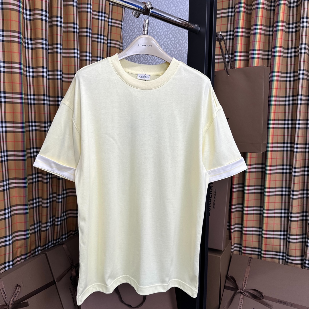 Burberry Clothing Shirts & Blouses T-Shirt Printing Cotton Spring Collection Vintage Casual