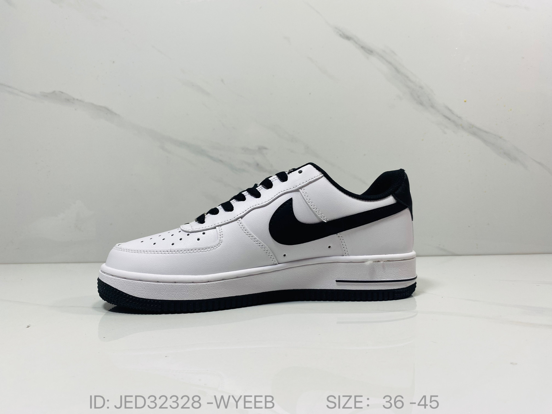 价格：130💰
简介：真标✅耐克Nike Air Force 1 Low  空军一号 低帮百搭休闲运动板鞋。柔软、弹性十足的缓震性能和出色的中底设计，横跨复古与现代的外型结合，造就出风靡全球三十多年的Force 1。DH7561-102
尺码：如图所示
编码：JED32328-WYEEB