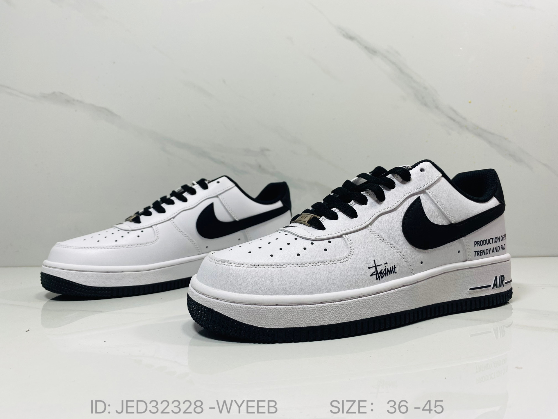 价格：130💰
简介：真标✅耐克Nike Air Force 1 Low  空军一号 低帮百搭休闲运动板鞋。柔软、弹性十足的缓震性能和出色的中底设计，横跨复古与现代的外型结合，造就出风靡全球三十多年的Force 1。DH7561-102
尺码：如图所示
编码：JED32328-WYEEB