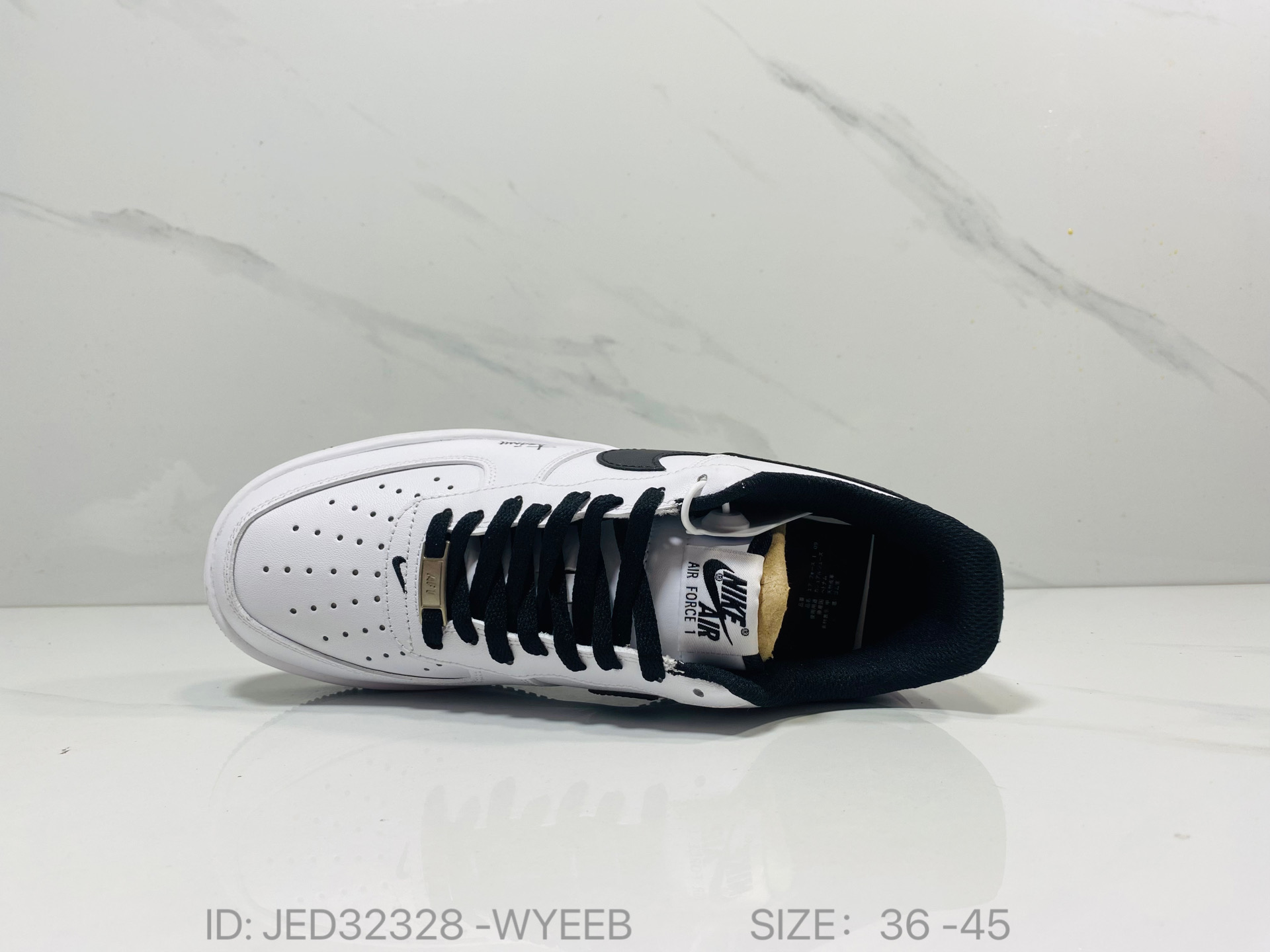 价格：130💰
简介：真标✅耐克Nike Air Force 1 Low  空军一号 低帮百搭休闲运动板鞋。柔软、弹性十足的缓震性能和出色的中底设计，横跨复古与现代的外型结合，造就出风靡全球三十多年的Force 1。DH7561-102
尺码：如图所示
编码：JED32328-WYEEB