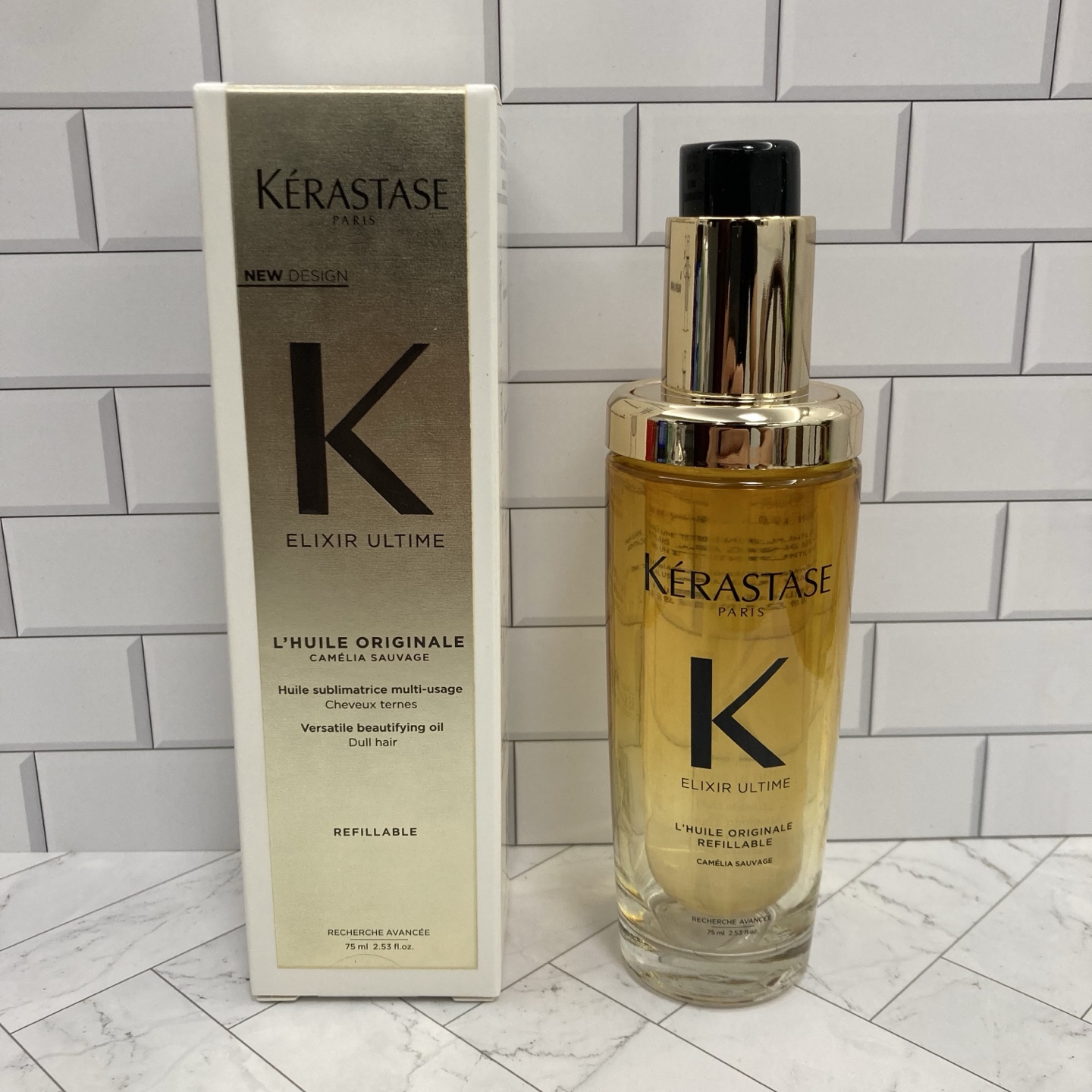 36! (Order note: New Kérastase hair oil 75ml gold) New Kérastase hair oil gold Mingtong version 75ml details match, sce…