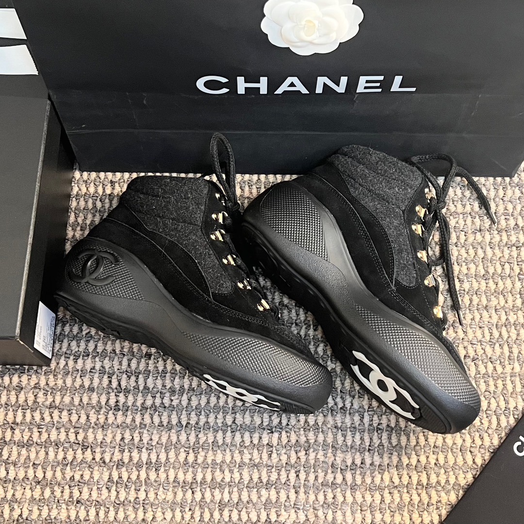 Chan*l 2023K coco neige botas de nieve serie de esquí Xiaoxiang C familia otoño e invierno edición limitada botas depor…