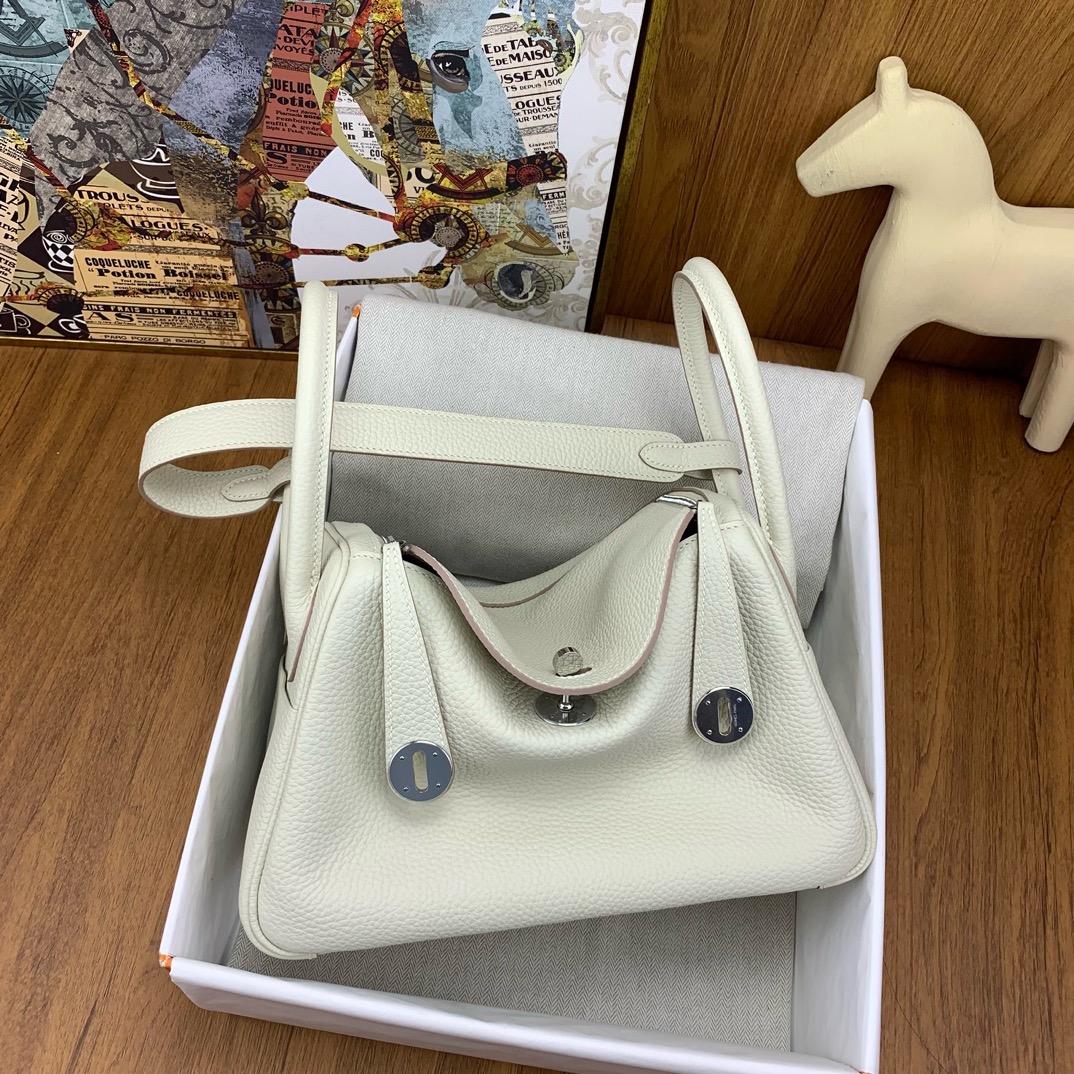 Knockoff Highest Quality
 Hermes Lindy Crossbody & Shoulder Bags Milkshake White Platinum