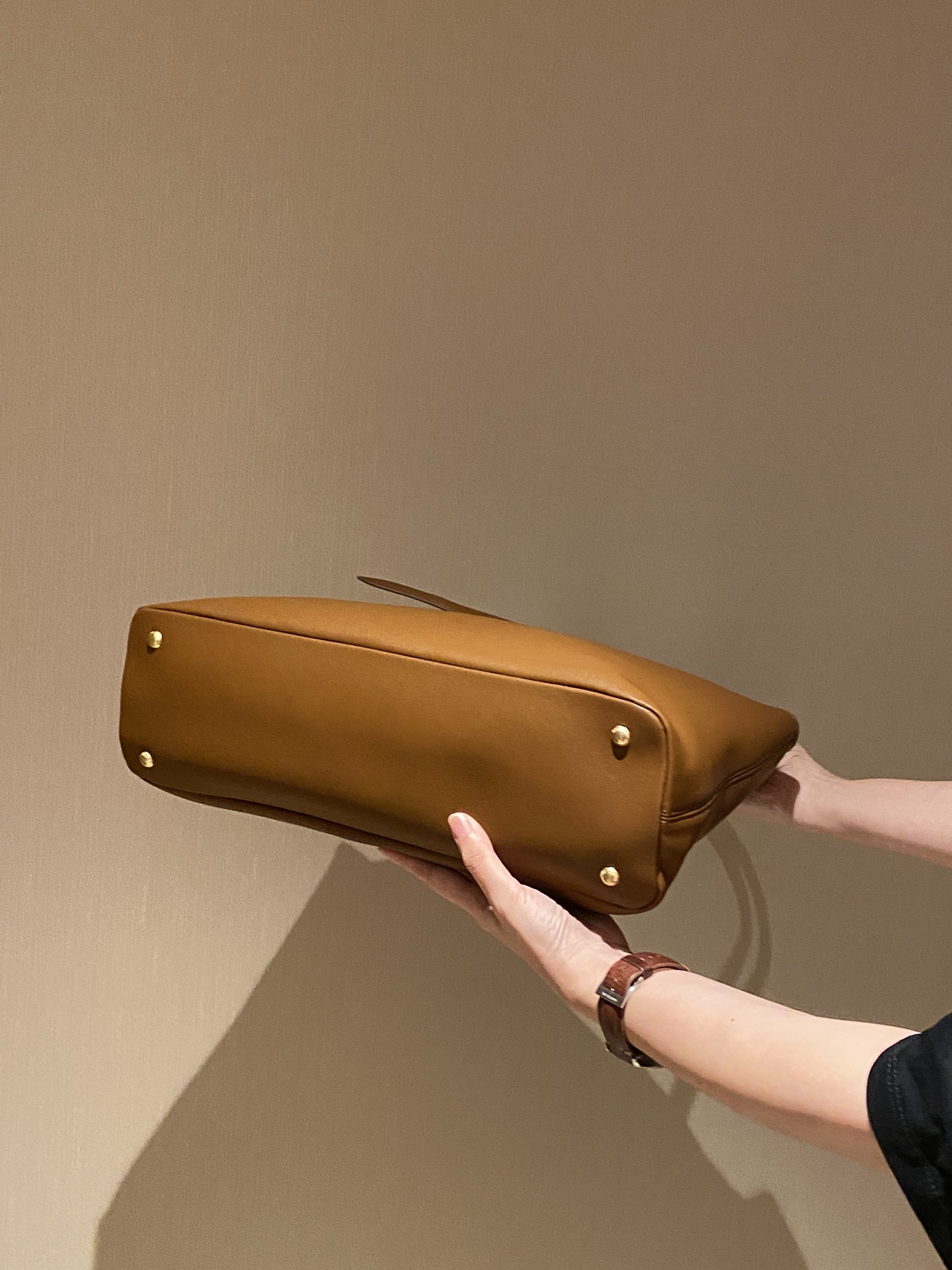 Miu Miu Clasp Tote Bag in Caramel - Comprehensive 6