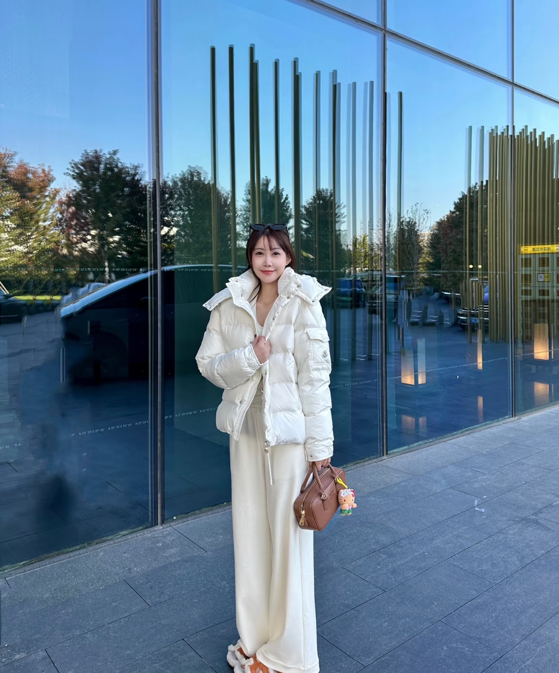 White Quilted Puffer Jacket