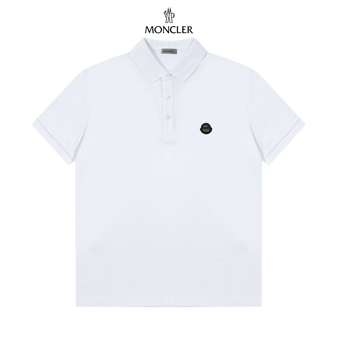 P100 Moncler 蒙口经典LOGO 精美Polo衫 升级，灵感源自八十年代复古 原版面料 官方同款 定制 同缸染面料 手感非常舒服 春夏最新砖柜同步 时尚又个性 超级百搭好看 男女都非常合适 人手必备款 吊牌 领标 水洗麦 三标齐…