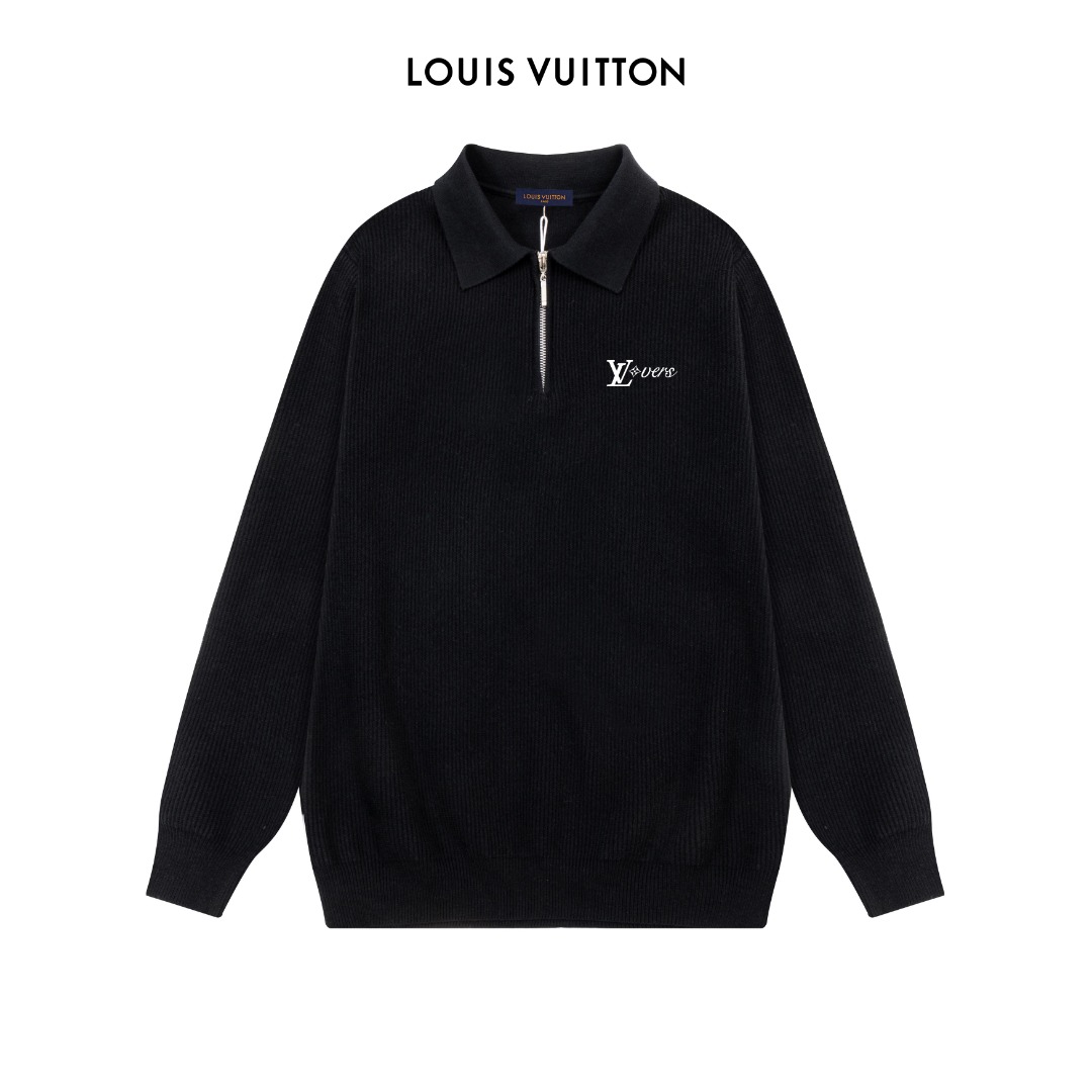 Louis Vuitton Zip-Collar Wool Sweater, Latest 2025 Casual Polo Style 1 o 1j4ilsemhuj21j98f8p7pl1kln1r