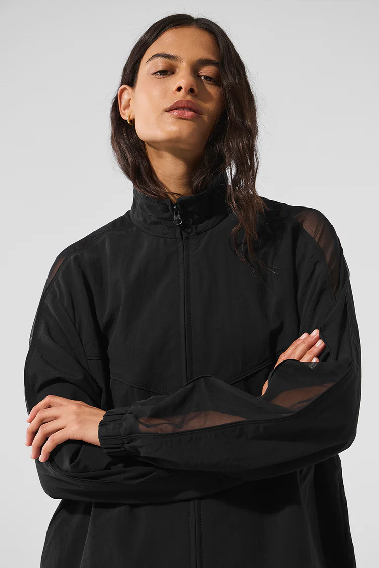 Alo Origin Full-Zip Track Jacket everyday black yoga
