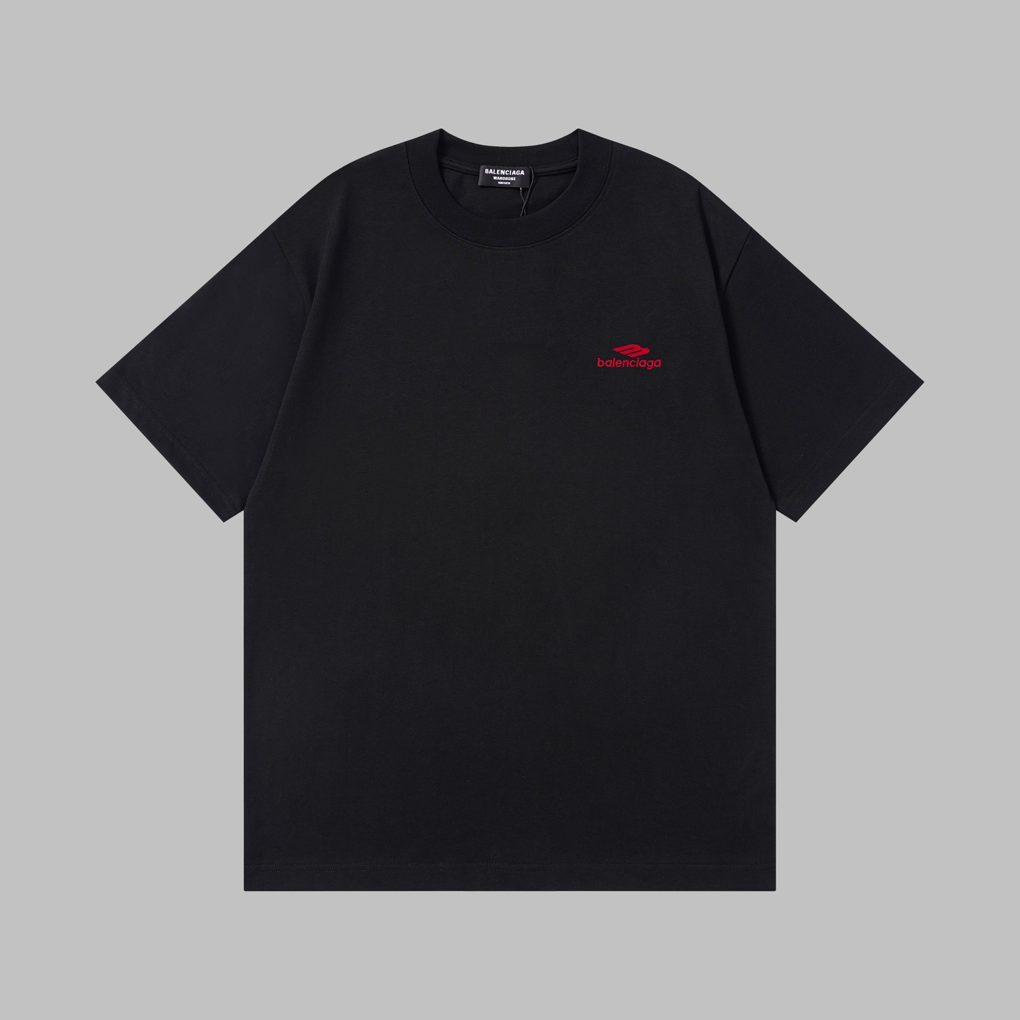P85 Camiseta de alta calidad de 400 g de peso pesado, Balenciaga etiqueta roja en blanco y negro. Combinación de colore…