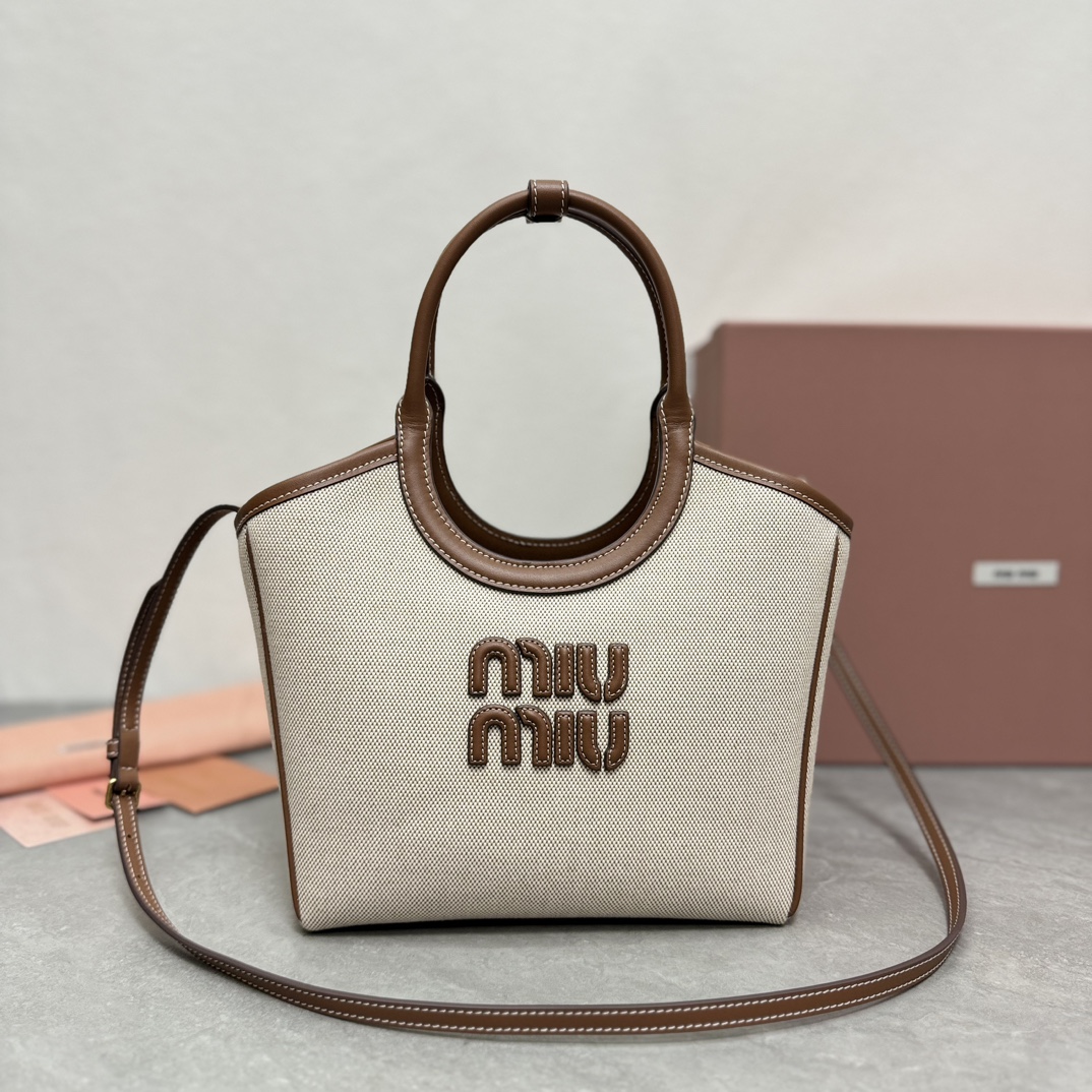 Miu Miu Small size [canvas and brown] Ready stock