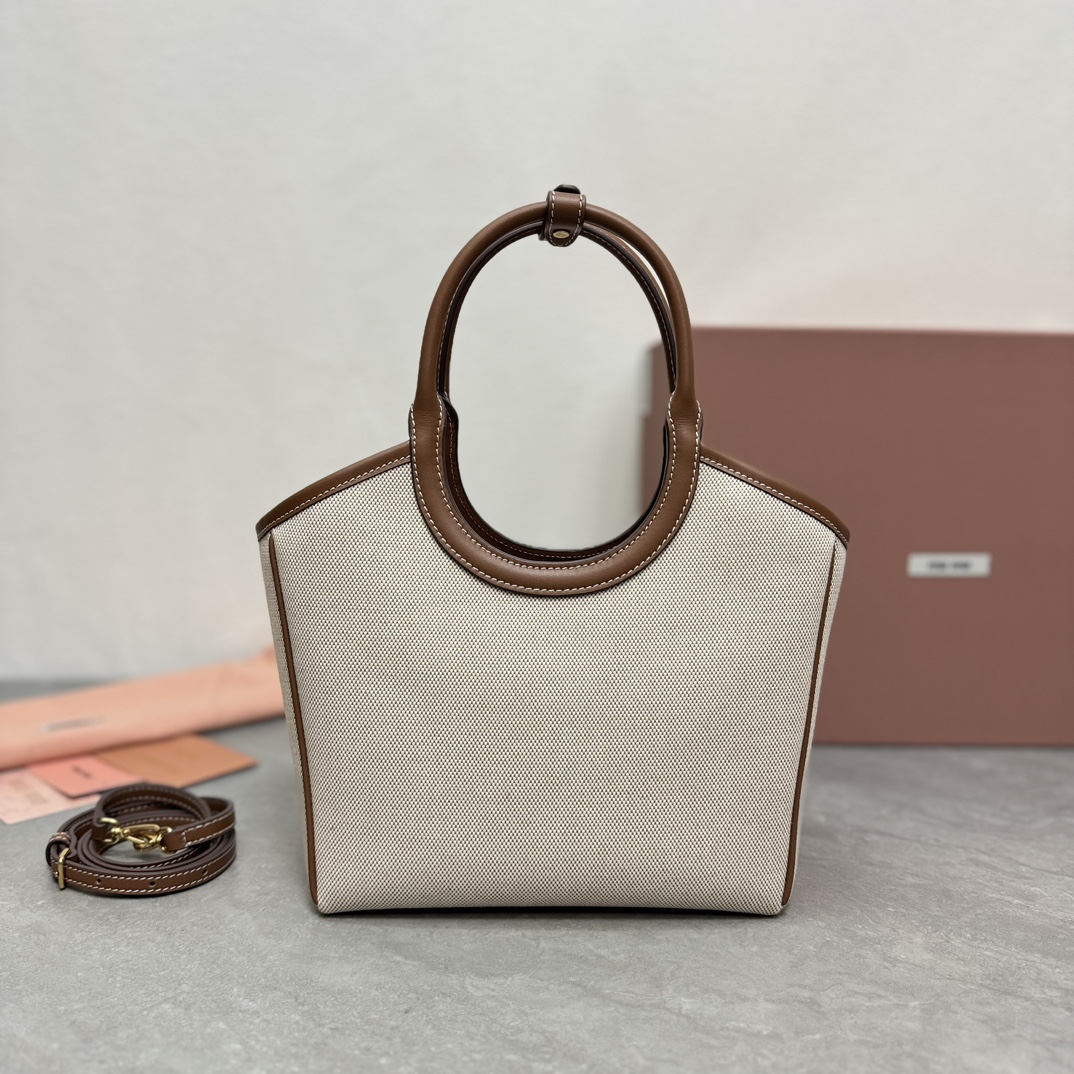 Miu Miu Small size [canvas and brown] Ready stock
