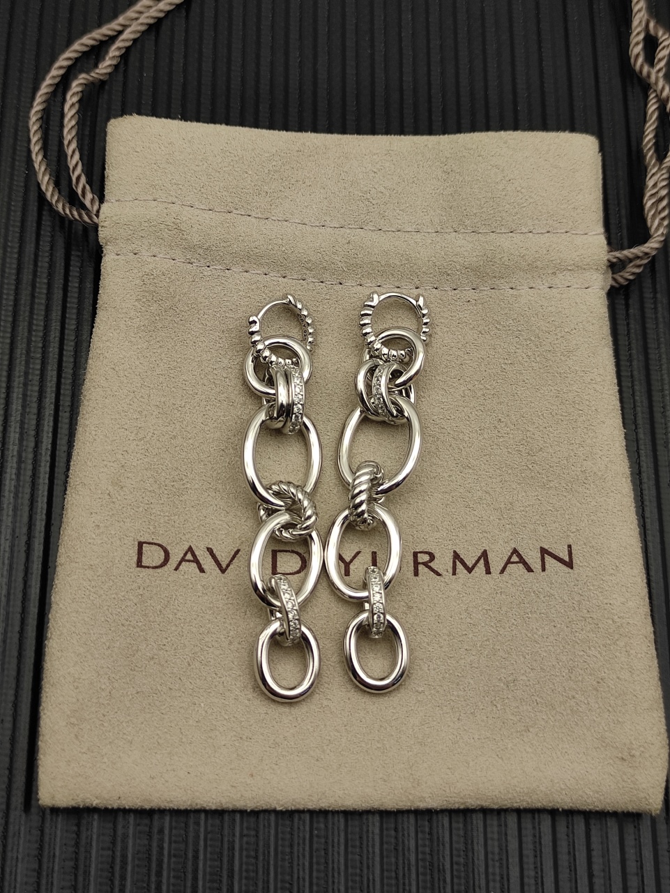 NO:879587,David Yurman silver 68mm Mercer multi-ring earrings, jewelry boutique, earrings19860909David Yurman 银色68mm 墨瑟多环耳环,饰品精品,earrings,Jewelry