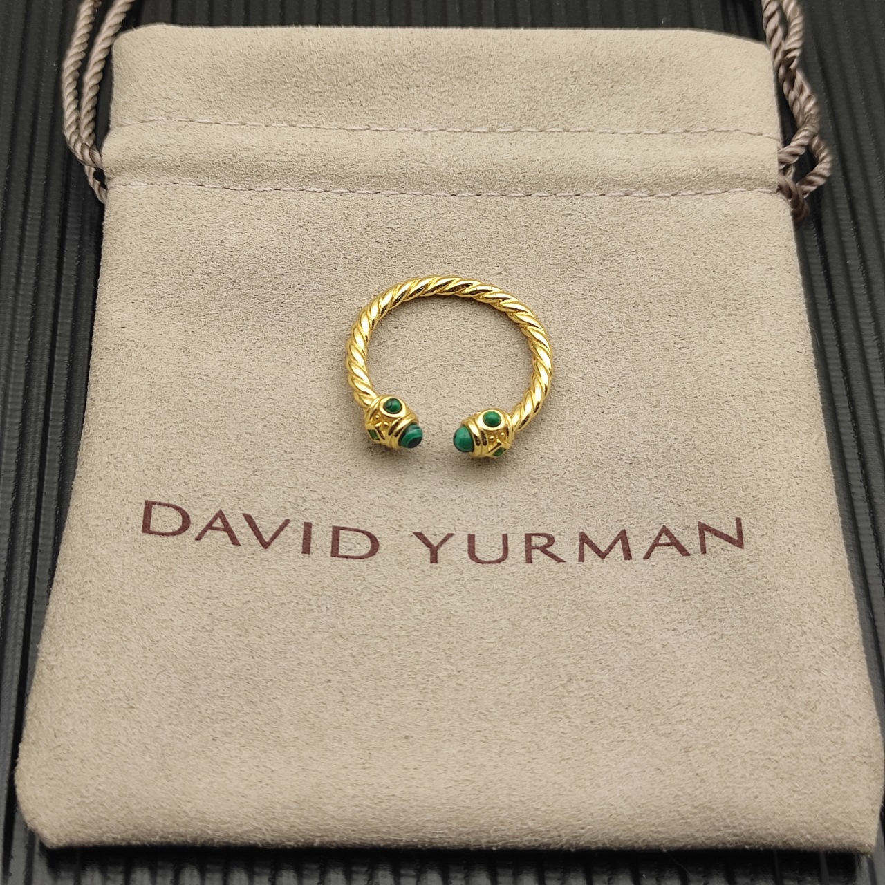 NO:879572,David Yurman golden malachite green 2.3mm Renaissance diamond ring ring size US, 6-7-8-9, four sizes, jewelry boutique, ring19860909David Yurman 金色孔雀绿2.3mm文艺复兴镶钻戒指戒指尺寸美号,6-7-8-9,四个号,饰品精品,ring,Jewelry