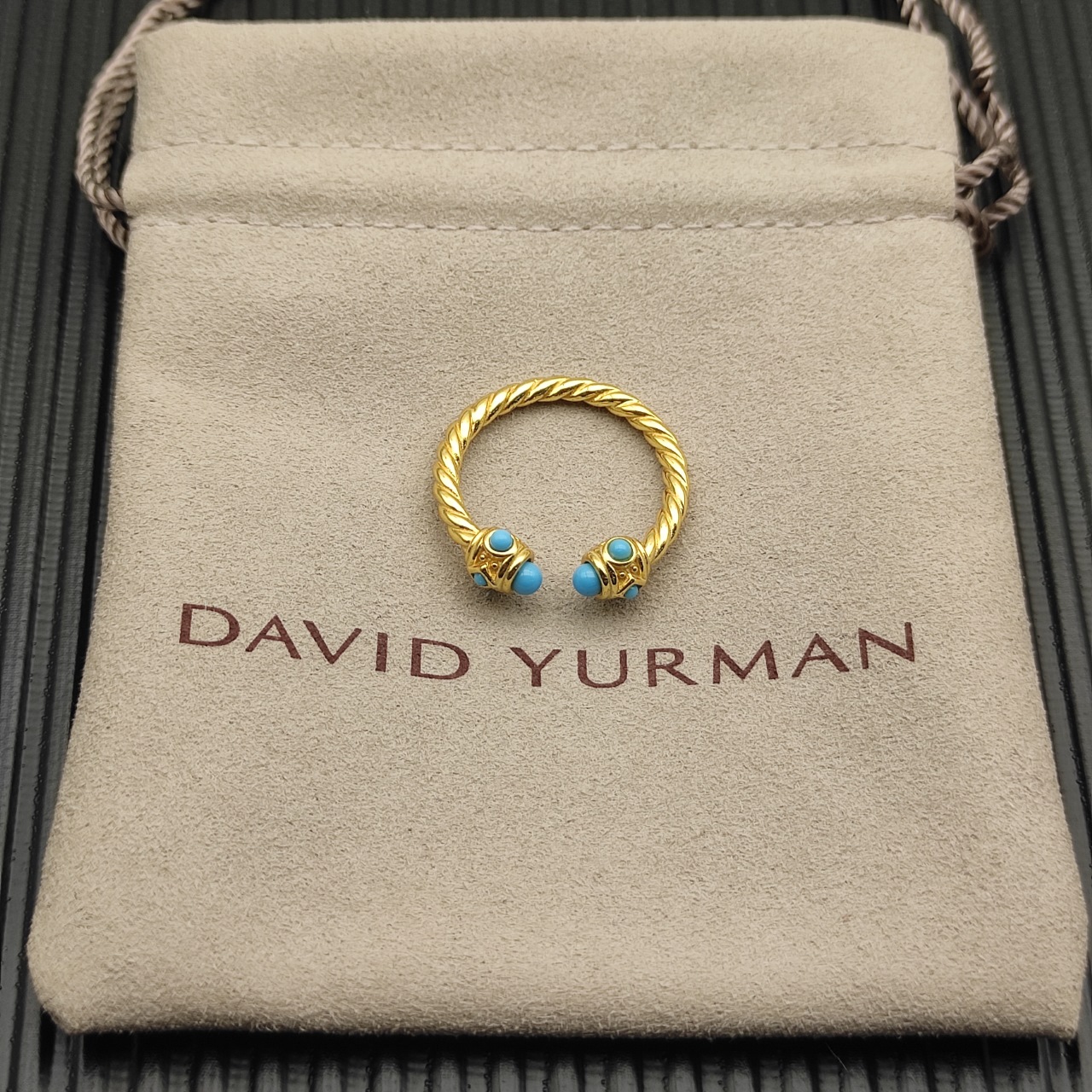 NO:879571,David Yurman gold turquoise 2.3mm Renaissance diamond ring ring size US, 6-7-8-9, four sizes, jewelry boutique, ring19860909David Yurman 金色绿松石2.3mm文艺复兴镶钻戒指戒指尺寸美号,6-7-8-9,四个号,饰品精品,ring,Jewelry
