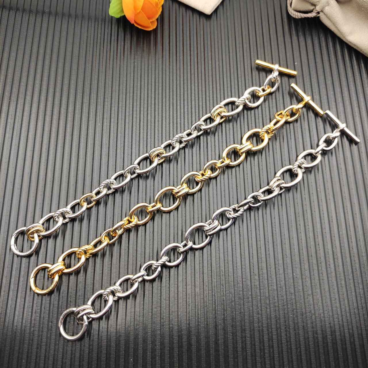 NO:879568,DavidYurman gold 8mm Mercer multi-ring bracelet (size 21 cm), jewelry boutique, bracelet19860909DavidYurman 金色8mm墨瑟多环手链（尺寸21厘米）,饰品精品,bracelet,Jewelry