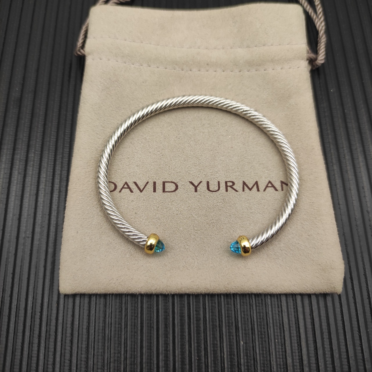 NO:879538,David Yurman Colorless Diamond 4mm Blue Diamond Bracelet, Boutique Jewelry, Bracelet19860909David Yurman 分色无钻4mm 蓝钻 手镯,饰品精品,bracelet,Jewelry