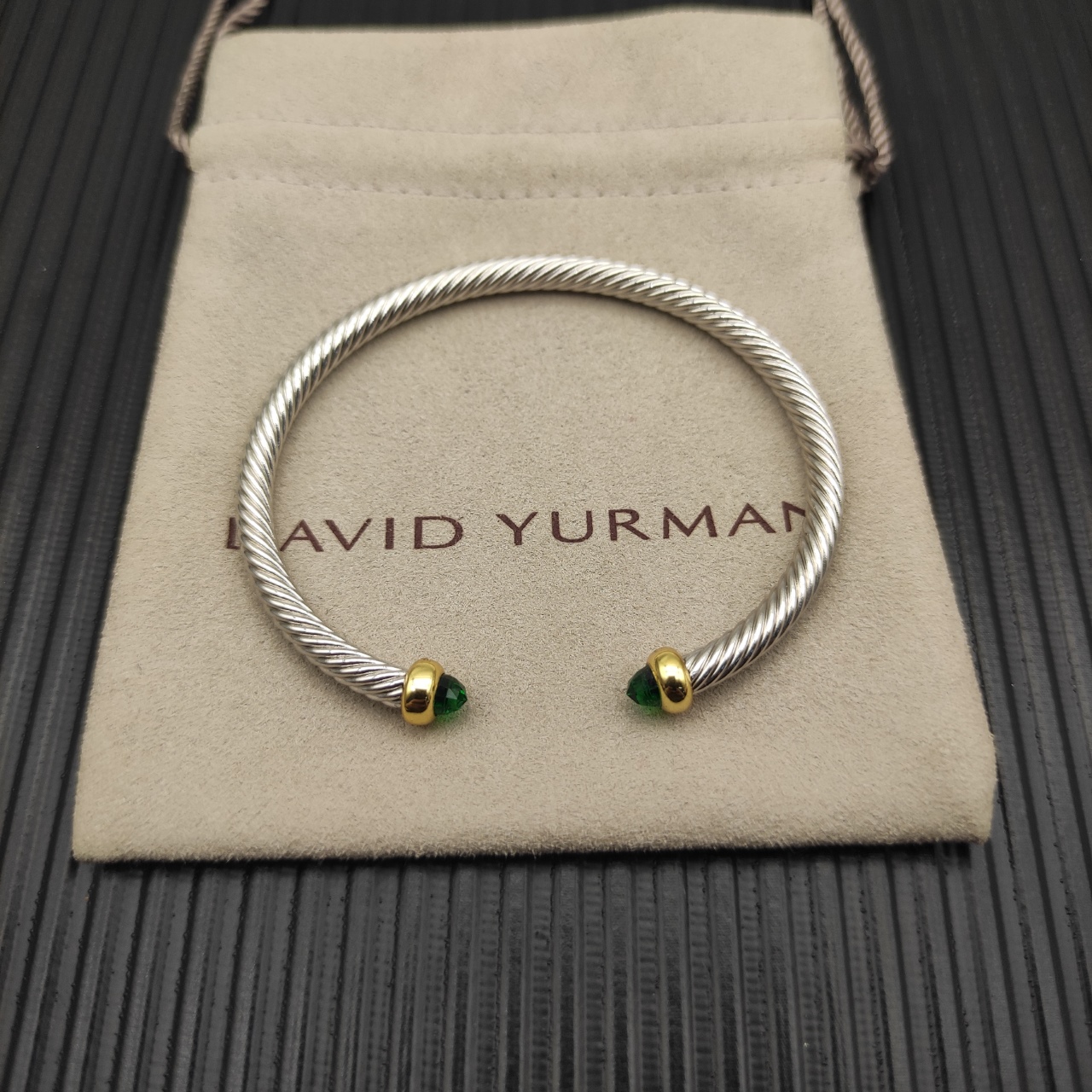 NO:879533,David Yurman Colorless Diamond 4mm Green Diamond Bracelet, Boutique Jewelry, Bracelet19860909David Yurman 分色无钻4mm 神绿钻 手镯,饰品精品,bracelet,Jewelry