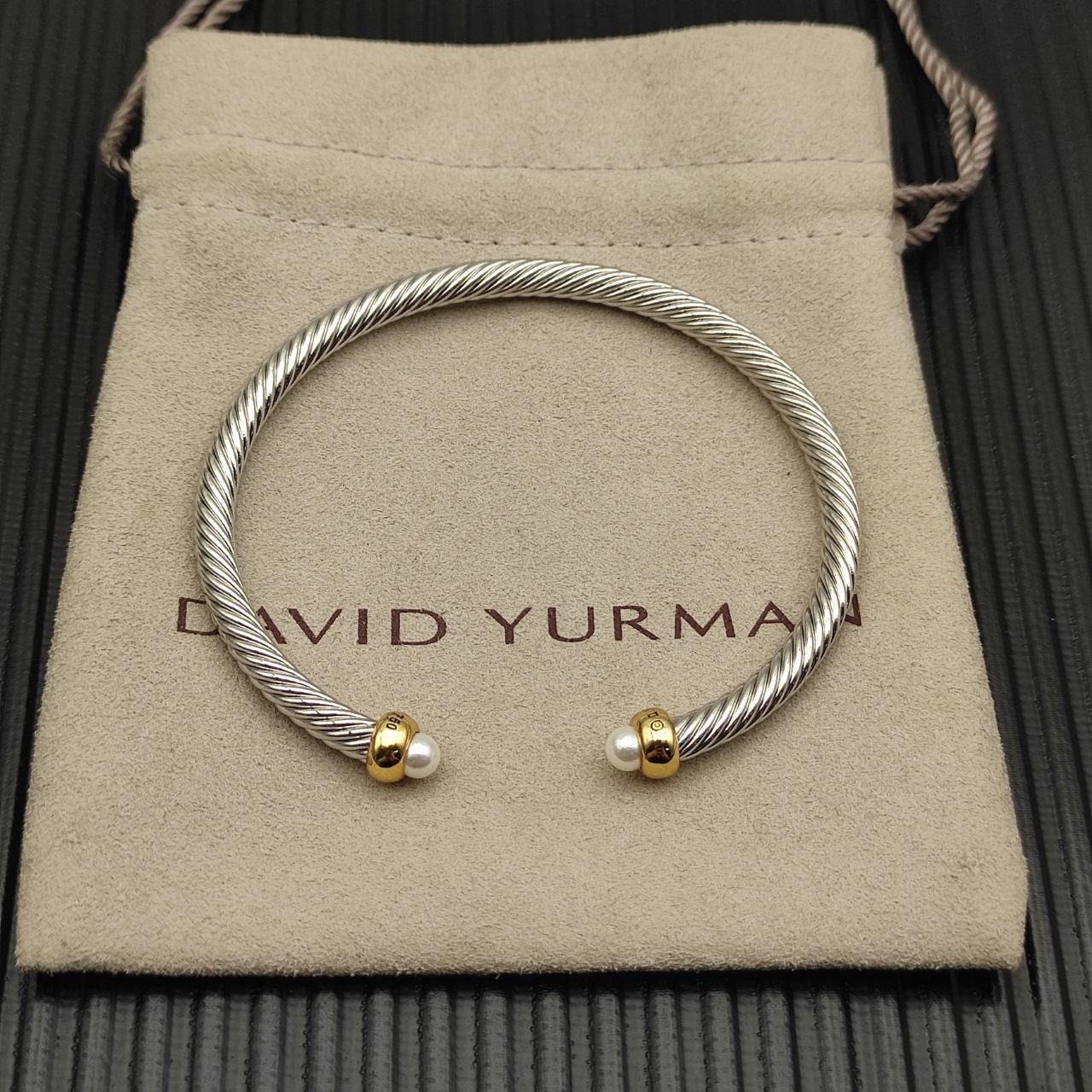 NO:879528,David Yurman colorless diamond 4mm pearl bracelet, jewelry boutique, bracelet19860909David Yurman 分色无钻4mm 珍珠 手镯,饰品精品,bracelet,Jewelry