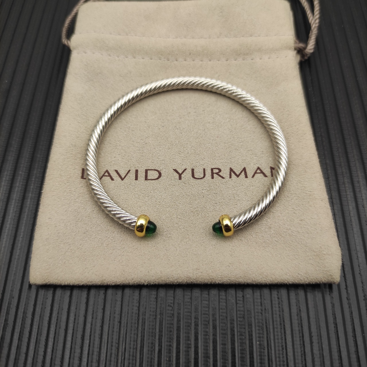 NO:879545,David Yurman Colorless Diamond 4mm Chrysoprase Bracelet, Boutique Jewelry, Bracelet19860909David Yurman 分色无钻4mm 绿玉髓 手镯,饰品精品,bracelet,Jewelry