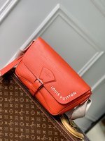 2023 Perfect Replica Designer
 Louis Vuitton LV Montsouris Messenger Bags Orange Red Epi Calfskin Cowhide M23097