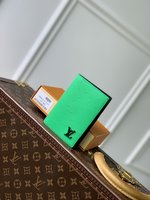 Louis Vuitton Wallet Card pack Best Replica New Style
 Green Ostrich Leather N82510
