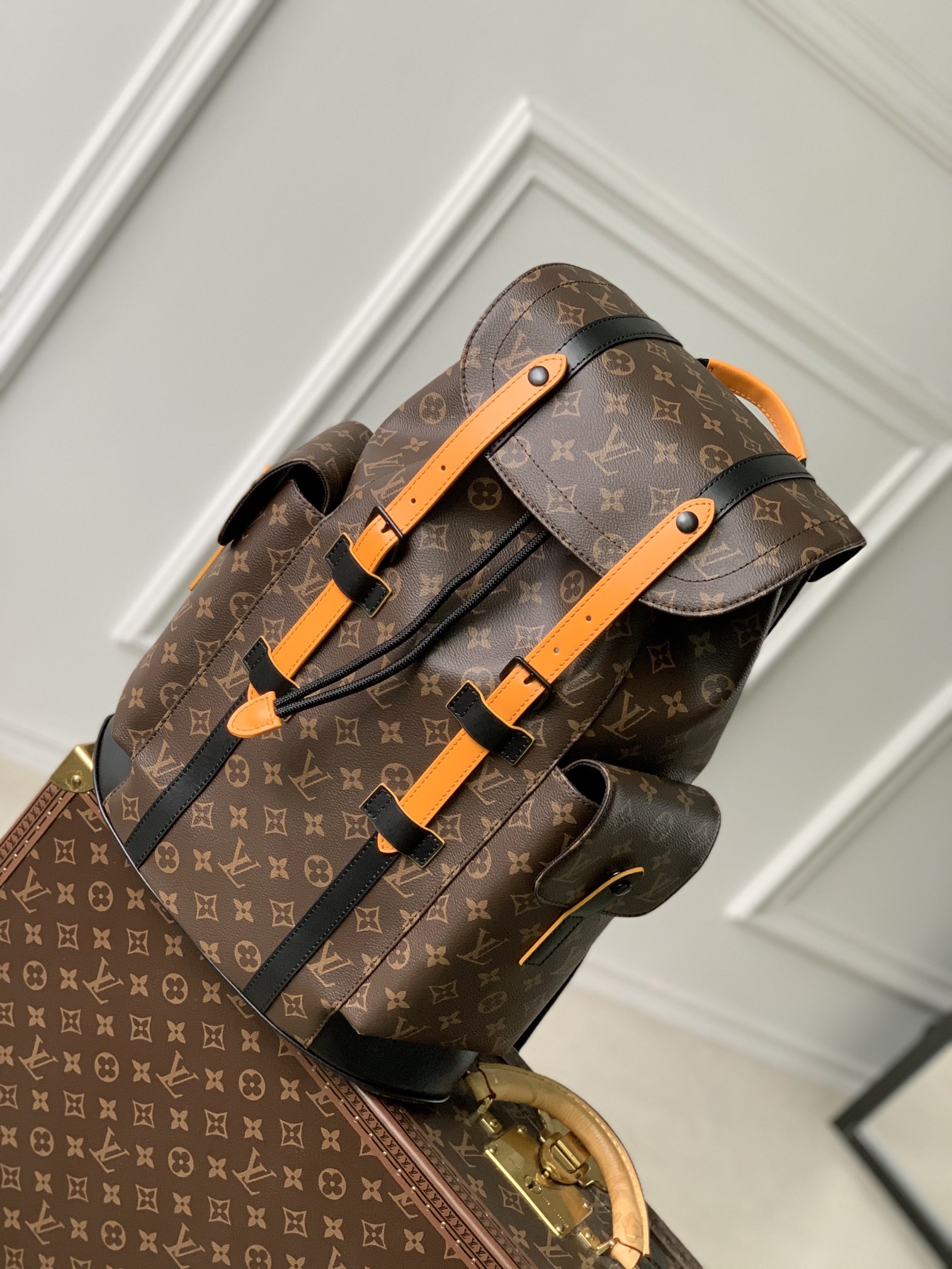 Louis Vuitton LV Christopher Top
 Backpack Travel Bags Sell High Quality
 Yellow Monogram Canvas M46686