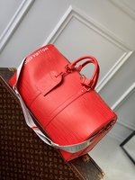 Louis Vuitton LV Keepall Handbags Travel Bags Red Epi M23721