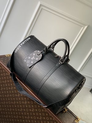 Louis Vuitton LV Keepall Handbags Travel Bags Black Epi M23721