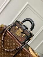 Louis Vuitton LV Petite Malle Perfect 
 Bags Handbags Weave Monogram Canvas Vintage Chains