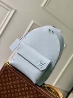 Louis Vuitton Bags Backpack Blue Light Cowhide M23735