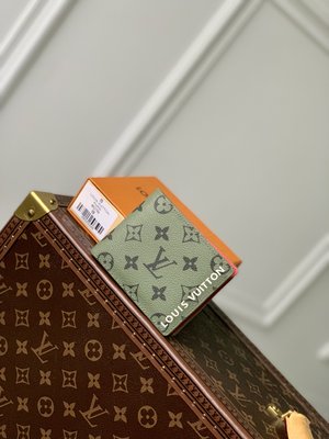 Louis Vuitton Wallet Card pack Green Splicing Monogram Canvas M82798