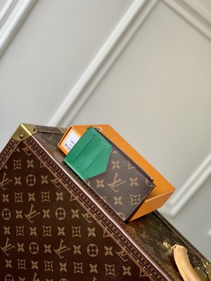Louis Vuitton Store Wallet Card pack Replcia Cheap From China Green Silver Taiga M64038
