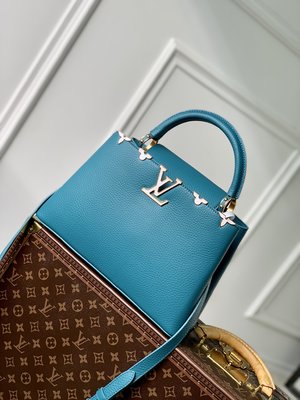 Louis Vuitton LV Capucines Bags Handbags Blue Taurillon M23766