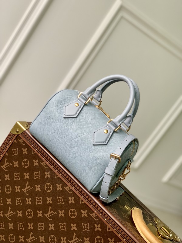 Louis Vuitton LV Speedy Copy Bags Handbags Blue Empreinte​ Fashion Chains M58953