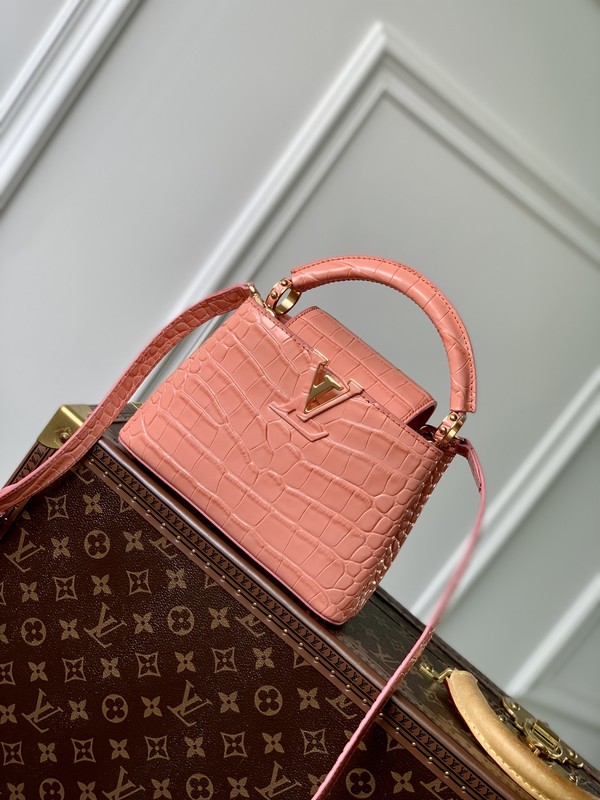 Louis Vuitton LV Capucines Flawless Bags Handbags Orange Calfskin Cowhide Mini M48865