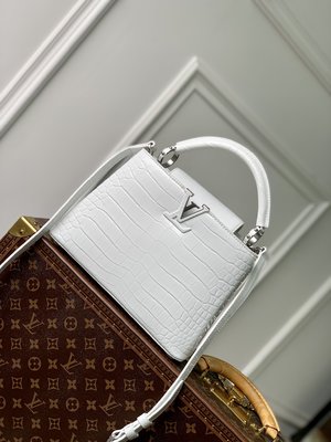 Louis Vuitton LV Capucines Bags Handbags White Calfskin Cowhide M48865