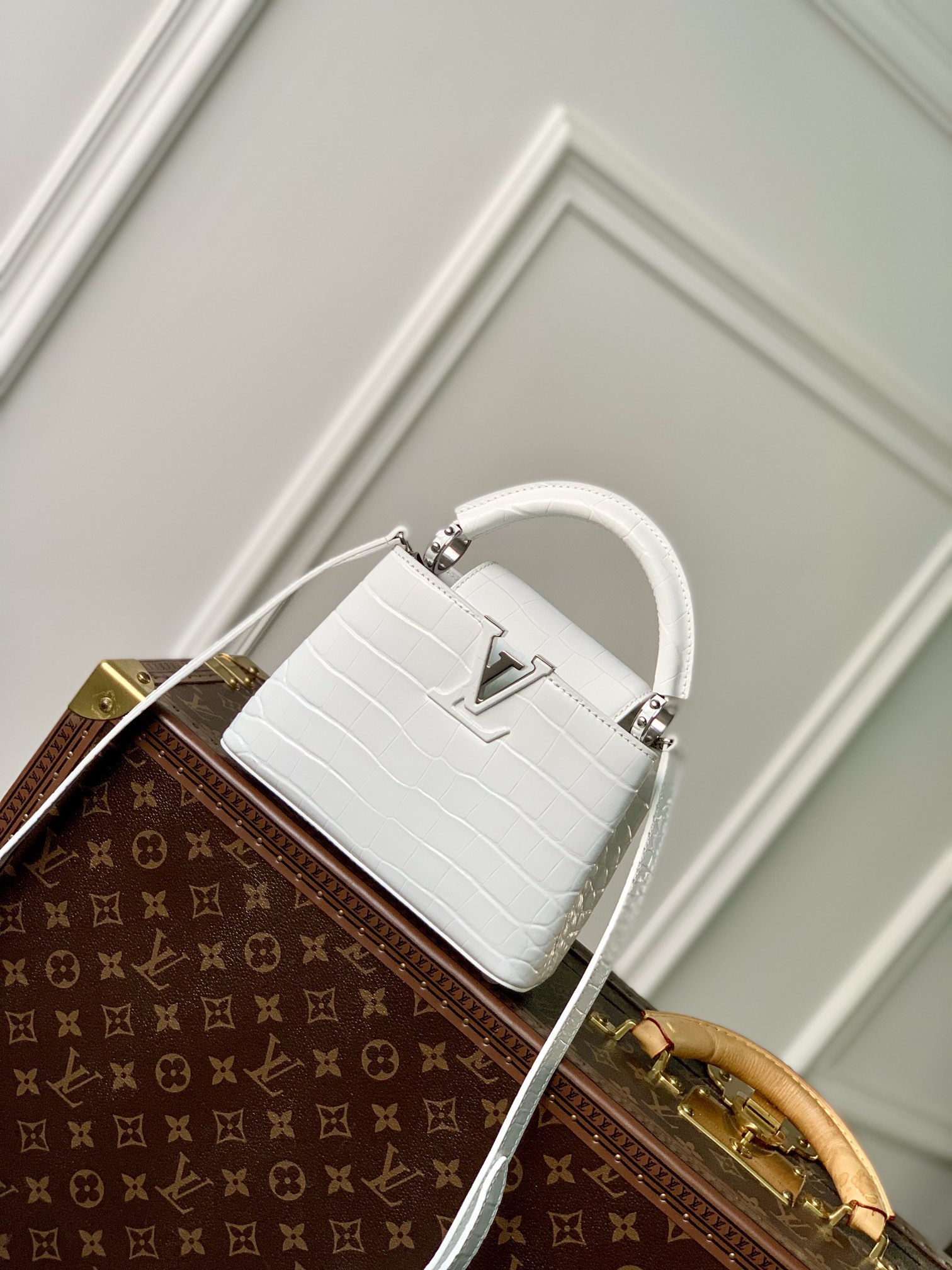 Louis Vuitton LV Capucines 1:1
 Bags Handbags White Calfskin Cowhide Mini M48865