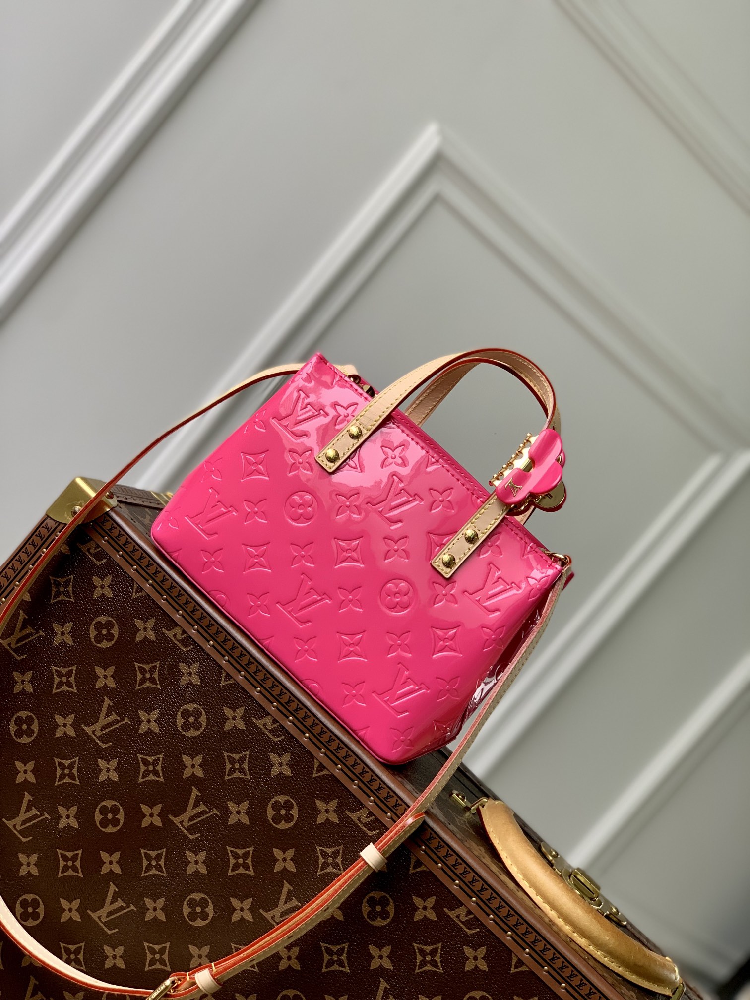 What is AAA quality
 Louis Vuitton Bags Handbags Pink Red Monogram Vernis Cowhide Spring/Summer Collection M24144