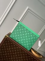 Louis Vuitton Bags Handbags Green Monogram Eclipse Canvas Pochette M83099