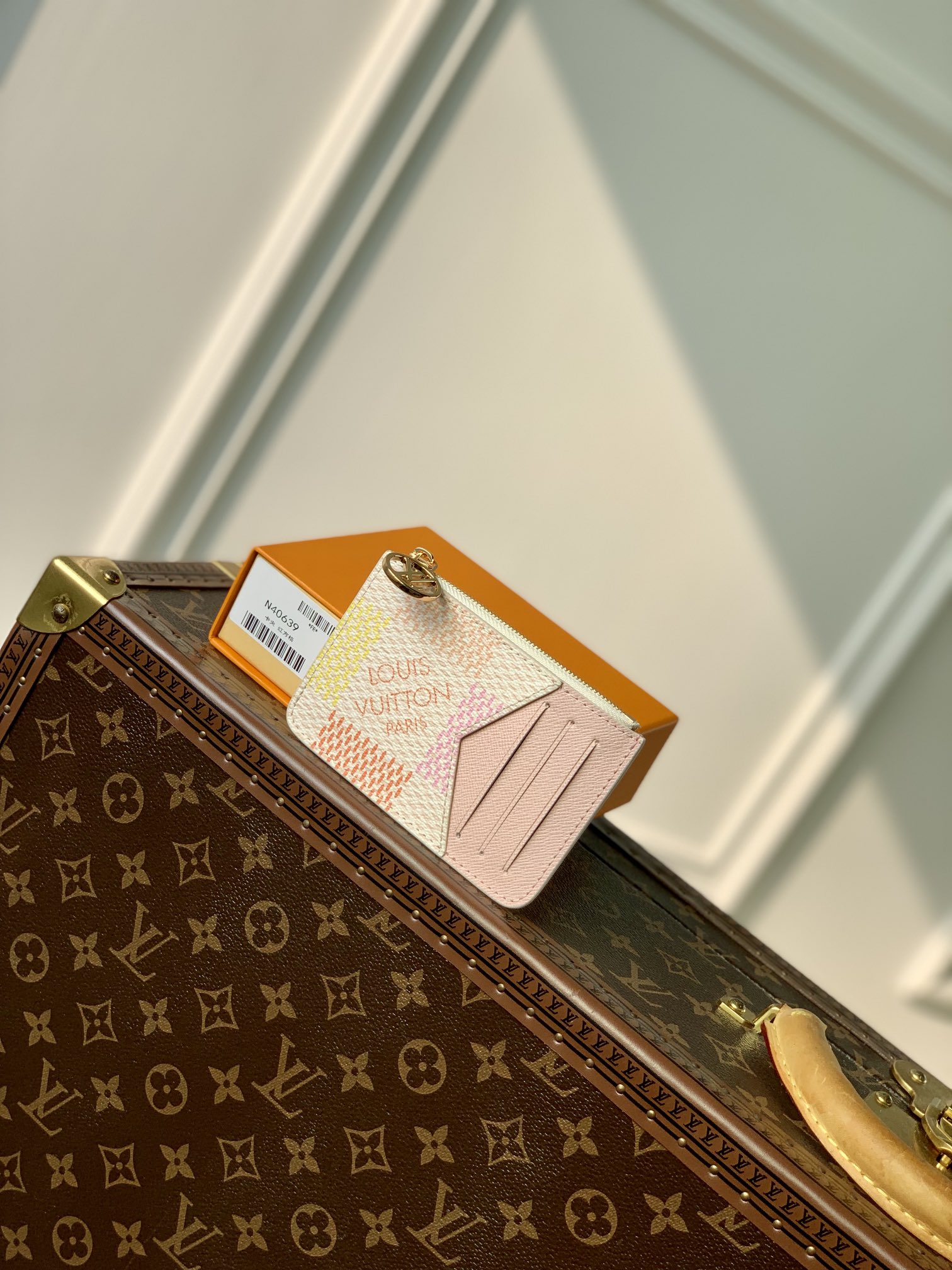 Louis Vuitton Wallet Card pack Red Monogram Canvas Romy N40639