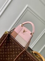 Louis Vuitton LV Capucines Bags Handbags Pink Splicing Taurillon Cowhide Snake Skin Mini M48865
