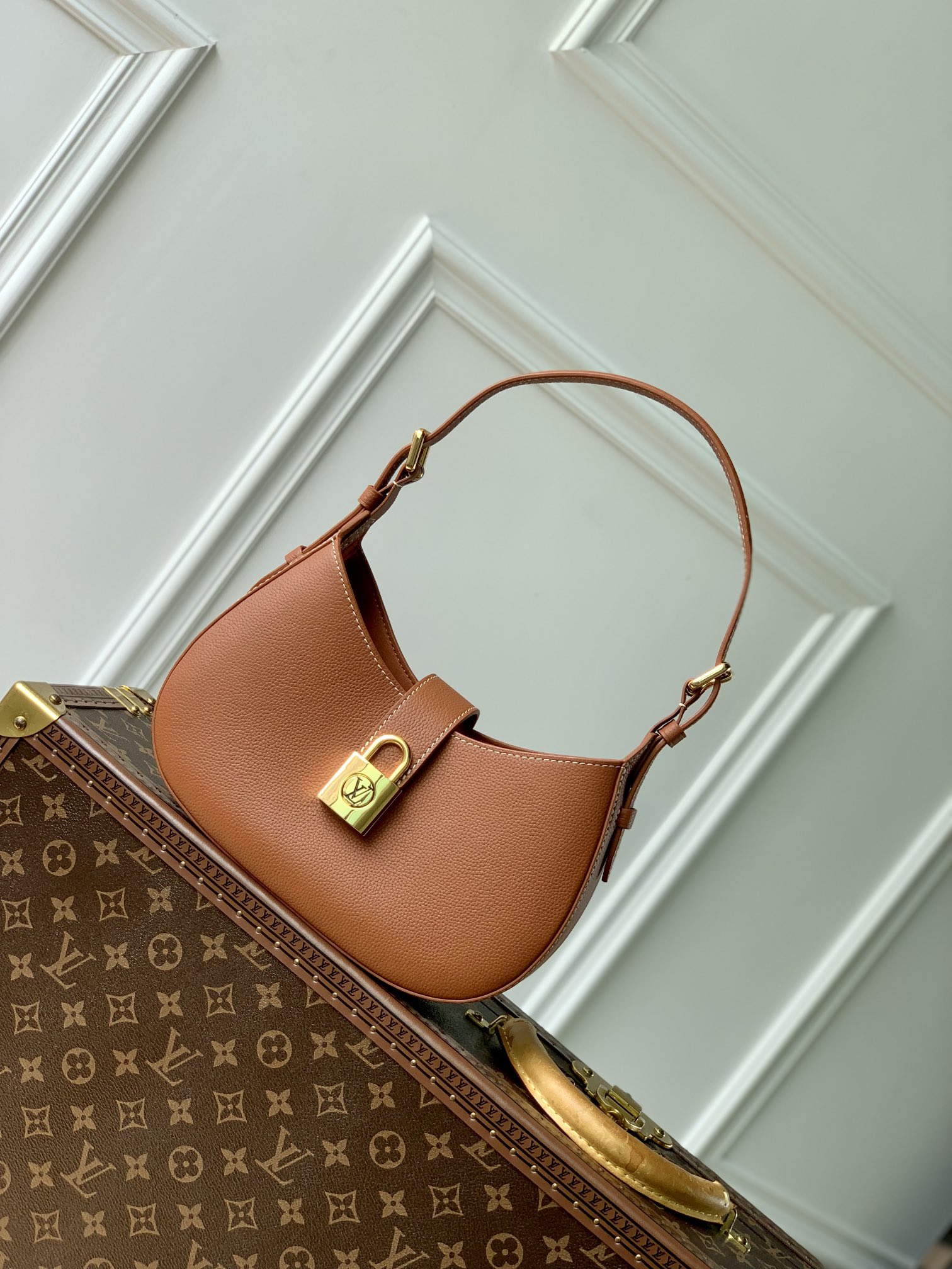 Louis Vuitton Taschen Handtaschen Beste Replikum neuer Stil
 Braun Rindsleder M24885