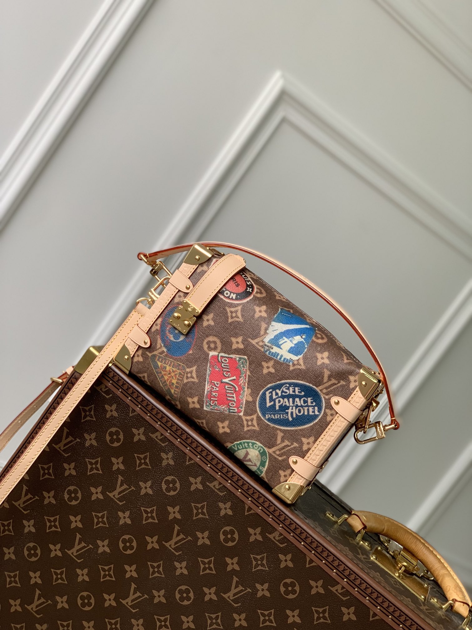 Louis Vuitton Tassen handtassen Monogram Canvas Katoen Koeienhuid Hars Lente/Zomercollectie M47085