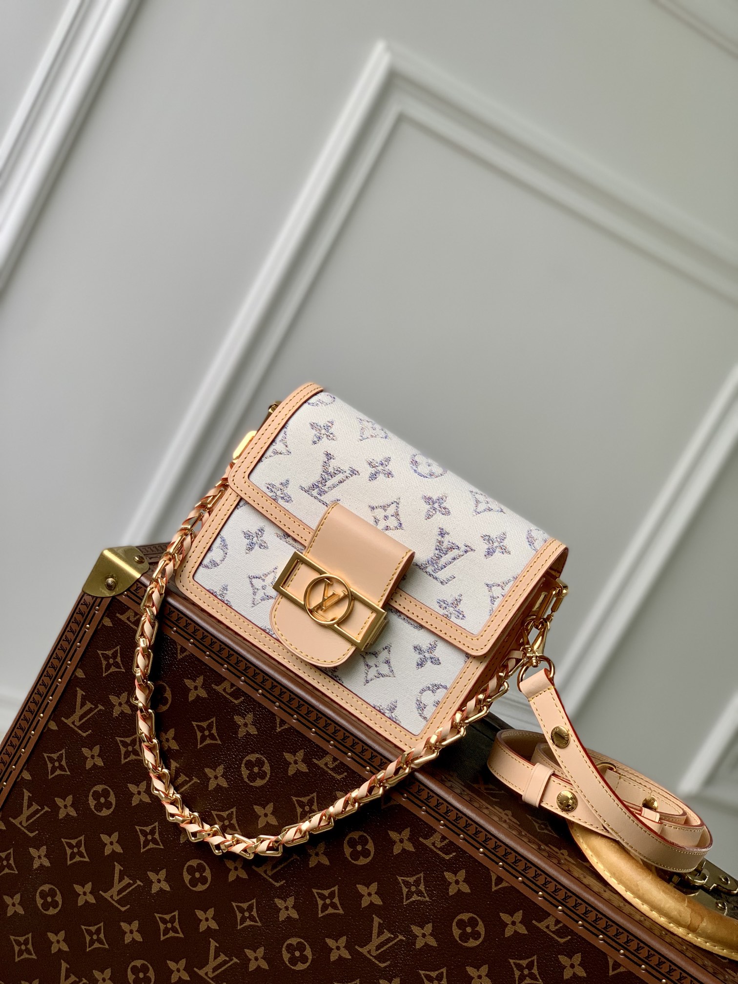 Louis Vuitton LV Dauphine Tassen handtassen Beste kwaliteit nep
 Weven Stof Kettingen M24841