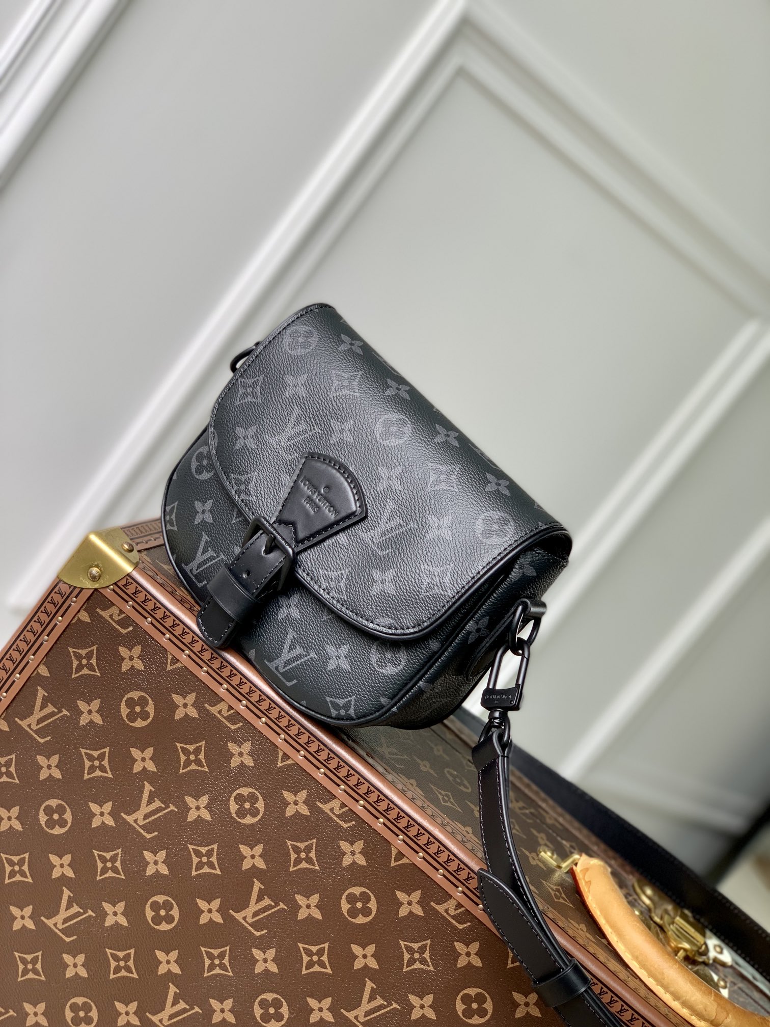 Louis Vuitton LV Montsouris Sacs Besace Réplique de gros designer
 Noir Monogram Eclipse Toile Vintage M47060