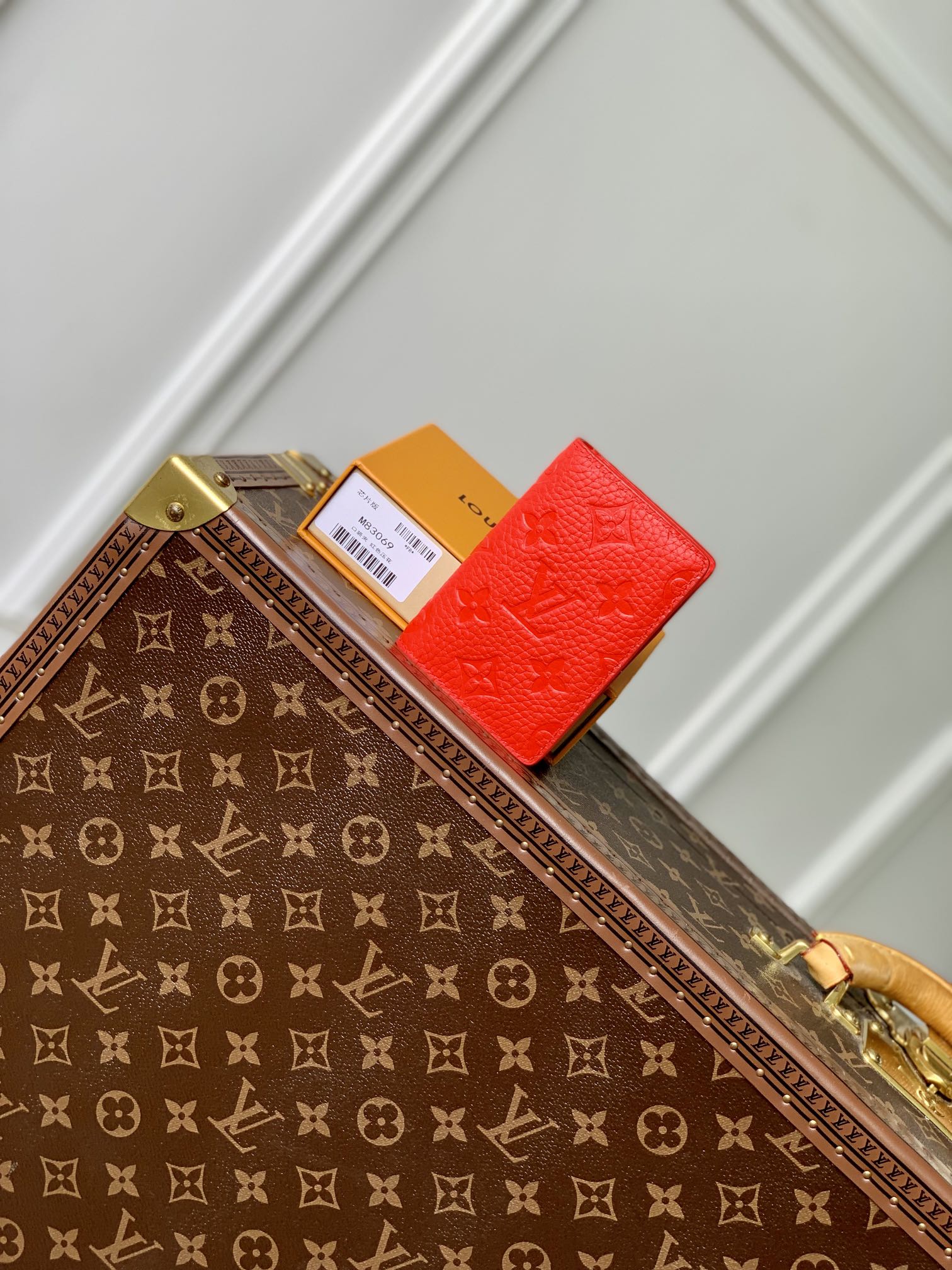 Louis Vuitton Wallet Red Taurillon M83069