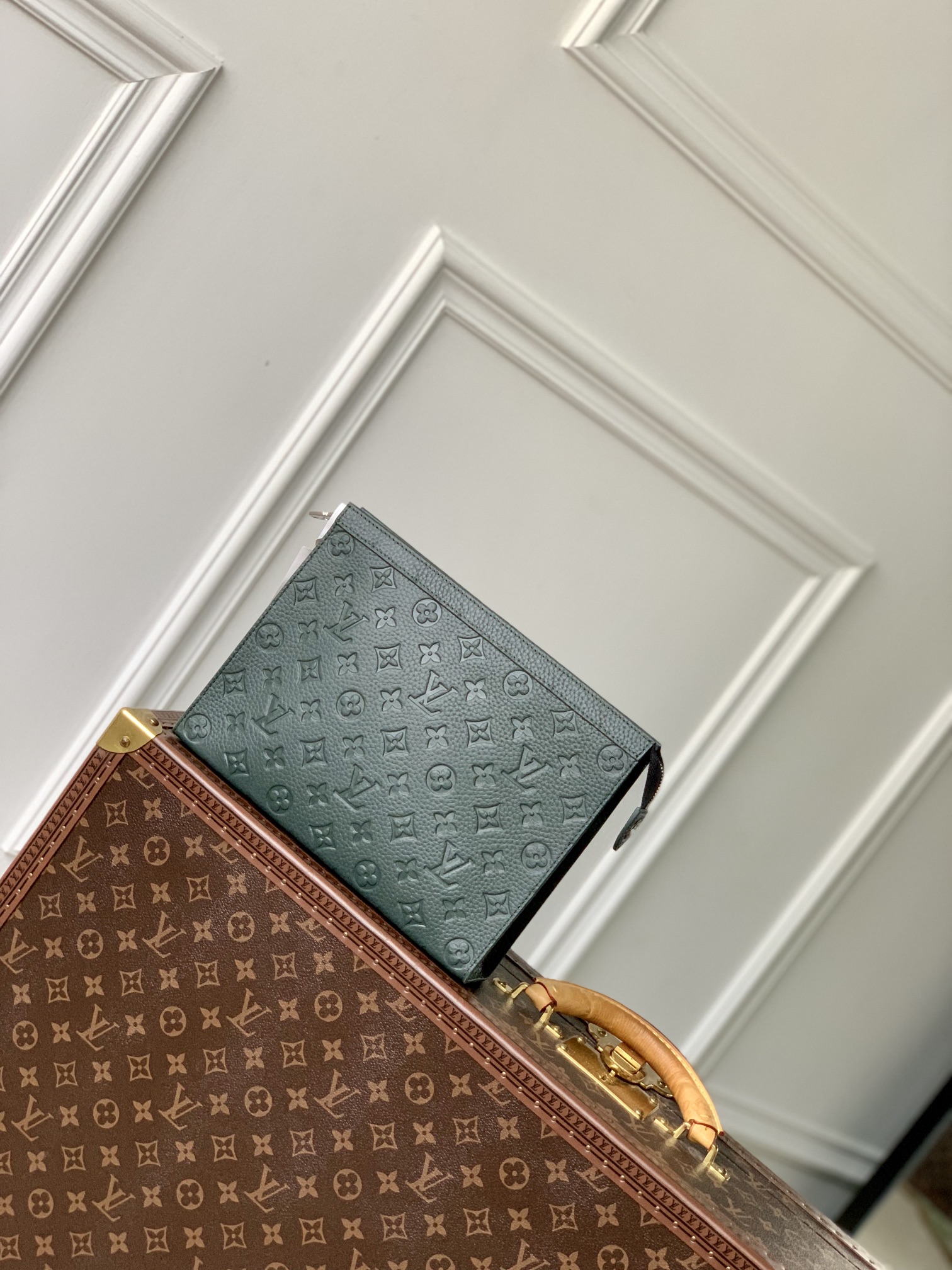 Louis Vuitton Replica
 Clutches & Pouch Bags Green Lychee Pattern Cowhide Pochette M61692