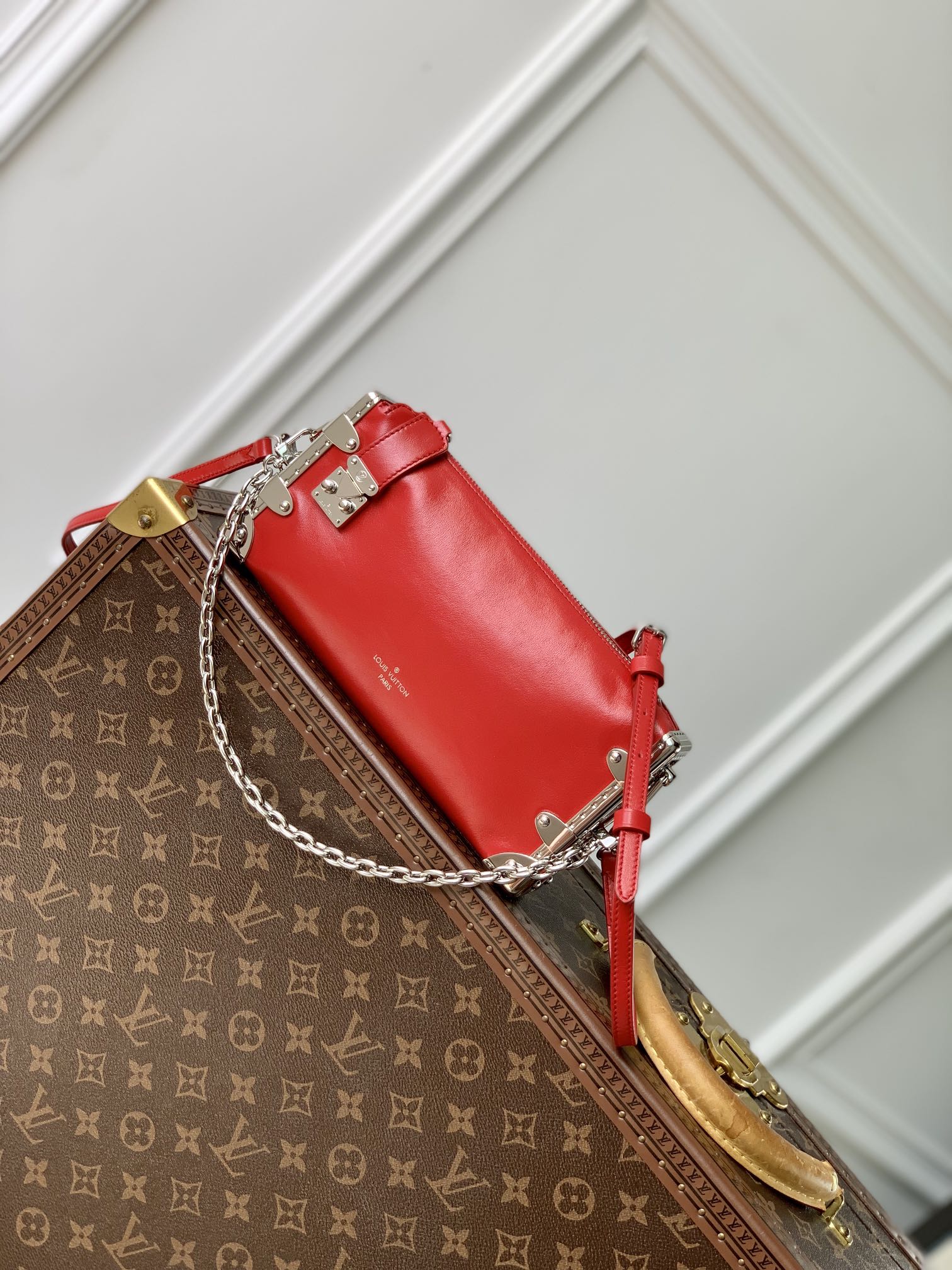 Louis Vuitton Verkoop
 Tassen handtassen Rood Koeienhuid Kettingen M25445