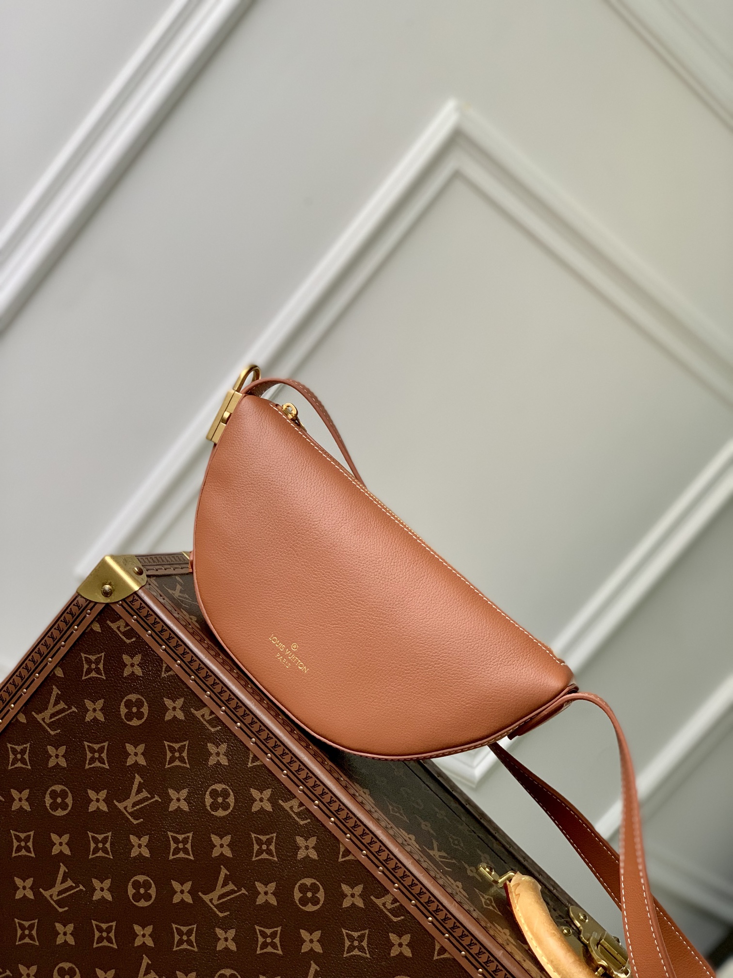 Louis Vuitton Crossbody & Shoulder Bags Brown Calfskin Chamois Cowhide M83546